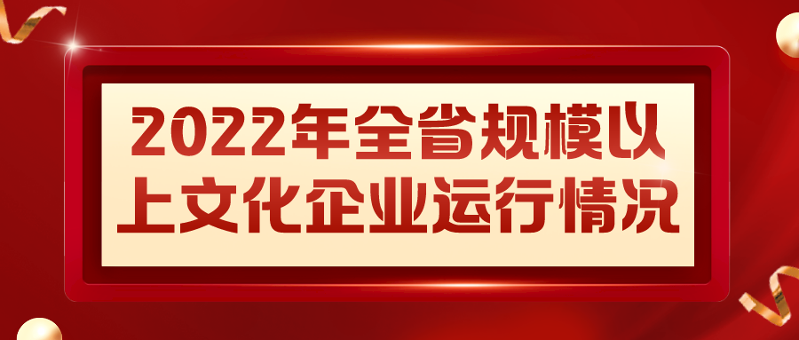 2022年全省规模以上文化企业运行情况